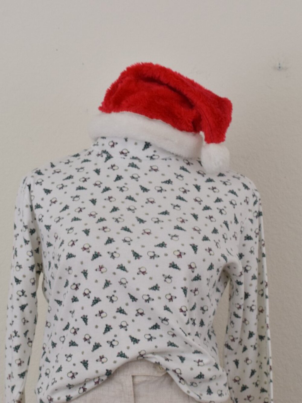 Vintage 90s CottonPoly/ Christmas Turtleneck shirt by Bobbie Brooks, size 8-10 M